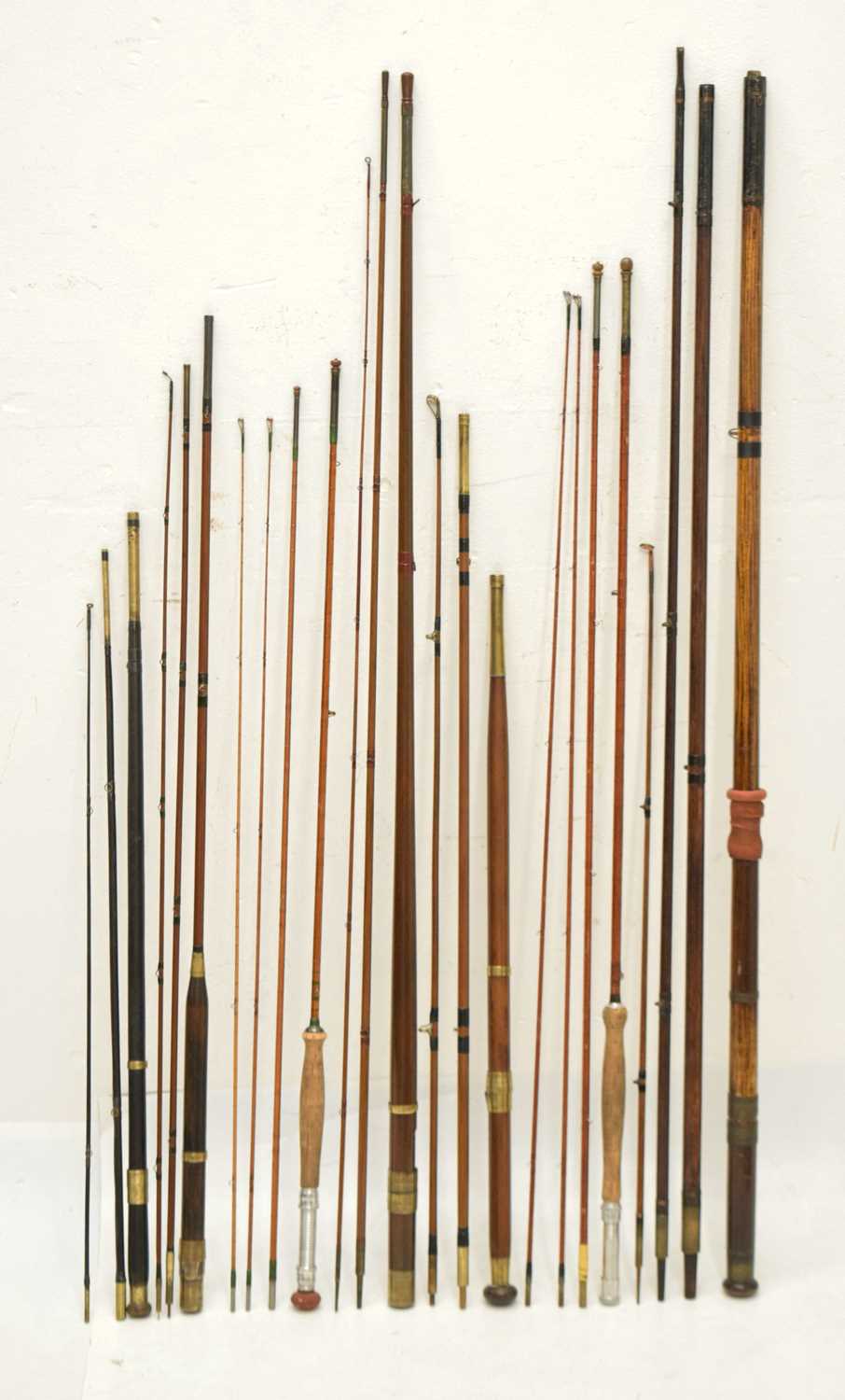 Lot 377 - Six split cane and other fishing rods