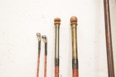Lot 377 - Six split cane and other fishing rods