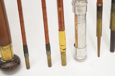 Lot 377 - Six split cane and other fishing rods