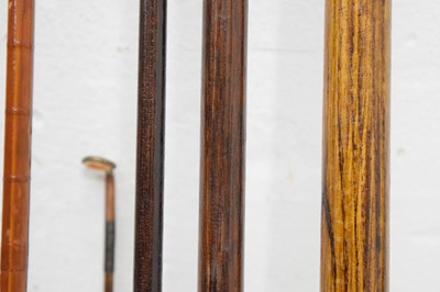 Lot 377 - Six split cane and other fishing rods
