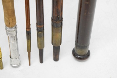 Lot 377 - Six split cane and other fishing rods