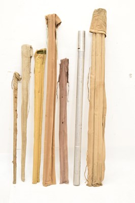 Lot 377 - Six split cane and other fishing rods