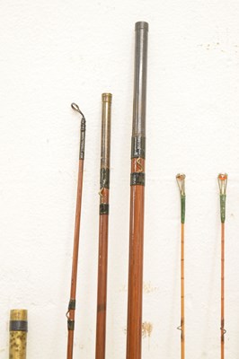 Lot 377 - Six split cane and other fishing rods