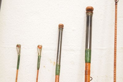 Lot 377 - Six split cane and other fishing rods