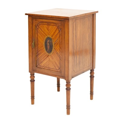 Lot 701 - Edwardian satinwood night cupboard