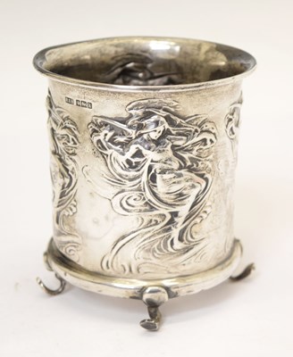 Lot 229 - Edward VII silver Art Nouveau pot or vase