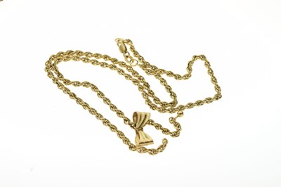 Lot 130 - Three 9ct gold chains