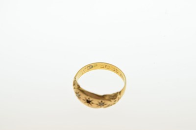 Lot 12 - 18ct gold gypsy set diamond ring