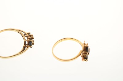 Lot 40 - 9ct gold sapphire and diamond dress ring