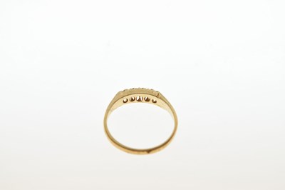 Lot 14 - 18ct gold five-stone diamond ring
