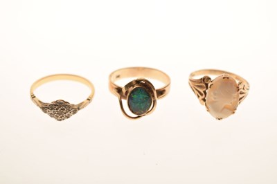 Lot 61 - Three 9ct rings