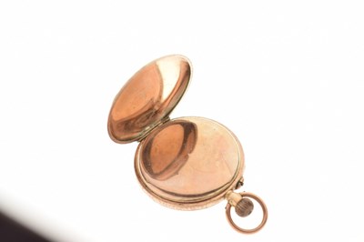 Lot 201 - Lady's 9ct fob watch with ribbon bar brooch
