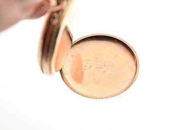 Lot 201 - Lady's 9ct fob watch with ribbon bar brooch