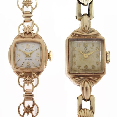 Lot 196 - Accurist - Lady's 9ct gold wristwatch