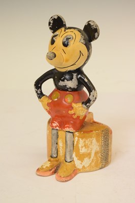 Lot 496 - Rare Fieldings Crown Devon cellulose Mickey Mouse match striker