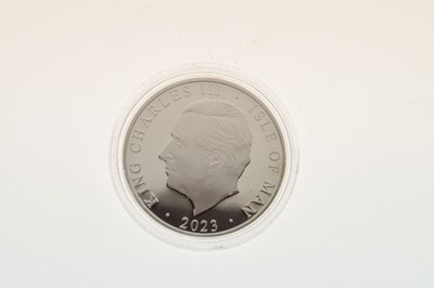 Lot 253 - Limited edition King Charles III Coronation silver proof Five Pound coin set
