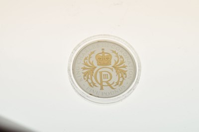 Lot 253 - Limited edition King Charles III Coronation silver proof Five Pound coin set