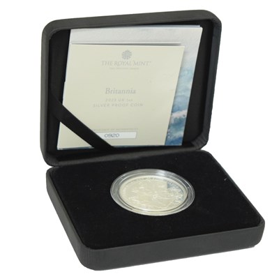 Lot 255 - Royal Mint King Charles III limited edition 2023 silver proof 1oz Britannia