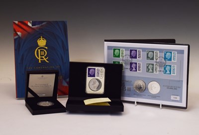 Lot 256 - Three King Charles III coin sets and a part set (4)