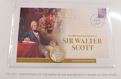 Lot 269 - Westminster limited edition (no.147 of 250) silver proof Sir Walter Scott £2 coin and cover