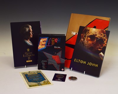 Lot 302 - Elizabeth II part silver coin collection, Elton John related items and a reproduction FA Cup final program