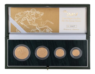 Lot 156 - Royal Mint Gold Proof four-coin Sovereign Set, 2004