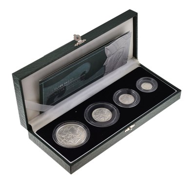 Lot 189 - Royal Mint Silver Proof four-coin Britannia Set, 2002