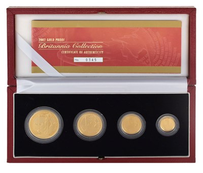 Lot 159 - 2002 Royal Mint gold proof Britannia set