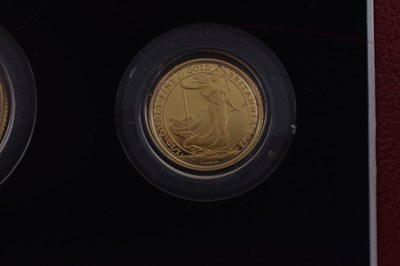 Lot 159 - 2002 Royal Mint gold proof Britannia set