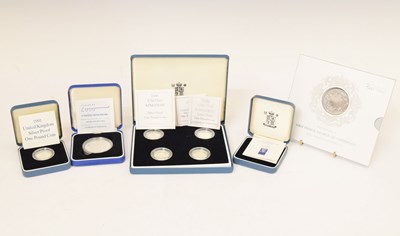 Lot 170 - Five Elizabeth II silver-proof presentation packs