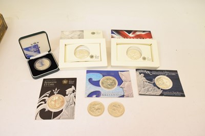 Lot 148 - Eight Queen Elizabeth II silver Britannia coins