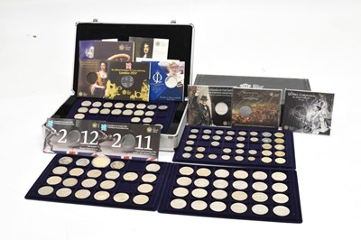 Lot 187 - Quantity of Elizabeth II commemorative crowns, and other GB coinage in carry case