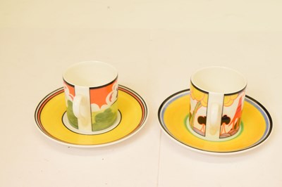 Lot 498 - Set of eight Wedgwood 'Centenary of Clarice Cliff' cups and saucers