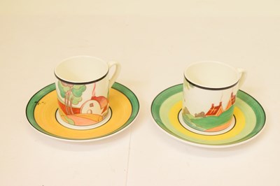 Lot 498 - Set of eight Wedgwood 'Centenary of Clarice Cliff' cups and saucers