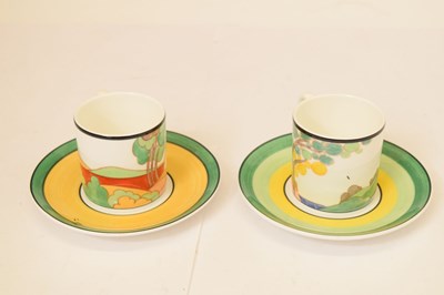 Lot 498 - Set of eight Wedgwood 'Centenary of Clarice Cliff' cups and saucers