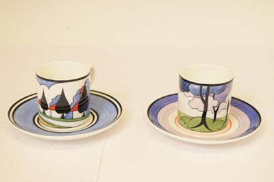 Lot 498 - Set of eight Wedgwood 'Centenary of Clarice Cliff' cups and saucers