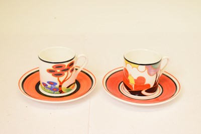 Lot 498 - Set of eight Wedgwood 'Centenary of Clarice Cliff' cups and saucers