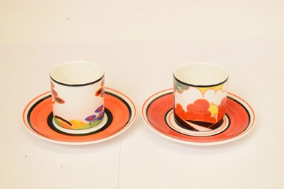 Lot 498 - Set of eight Wedgwood 'Centenary of Clarice Cliff' cups and saucers