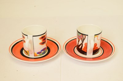 Lot 498 - Set of eight Wedgwood 'Centenary of Clarice Cliff' cups and saucers