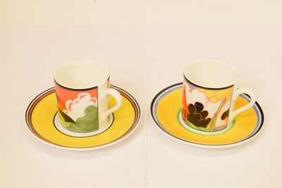 Lot 498 - Set of eight Wedgwood 'Centenary of Clarice Cliff' cups and saucers