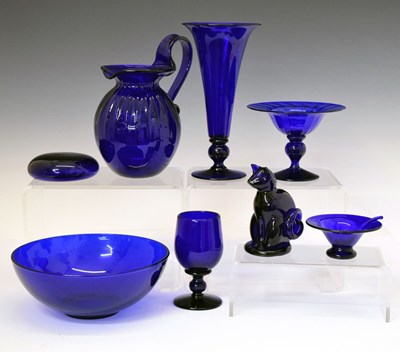 Lot 467 - Collection of Bristol Blue glass