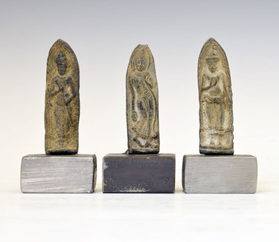 Lot 470 - Three Thai cast metal amulets