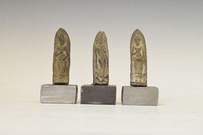 Lot 470 - Three Thai cast metal amulets