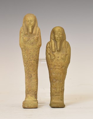 Lot 284 - Two Egyptian gilt composition shabtis