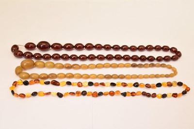 Lot 73 - Three various beaded necklaces