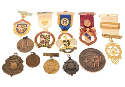 Lot 262 - Quantity of Masonic jewels, medallions and fobs