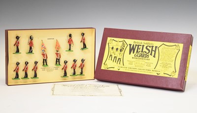 Lot 393 - Britains - Limited edition boxed set - 'Welsh Guards with cloth flags'