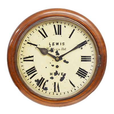 Lot 563 - Early 20th Century mahogany cased single fusee wall clock