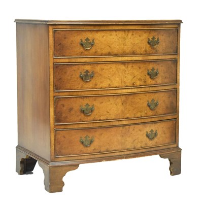 Lot 629 - Reproduction walnut chest of drawers