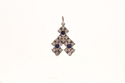Lot 32 - Diamond and sapphire pendant